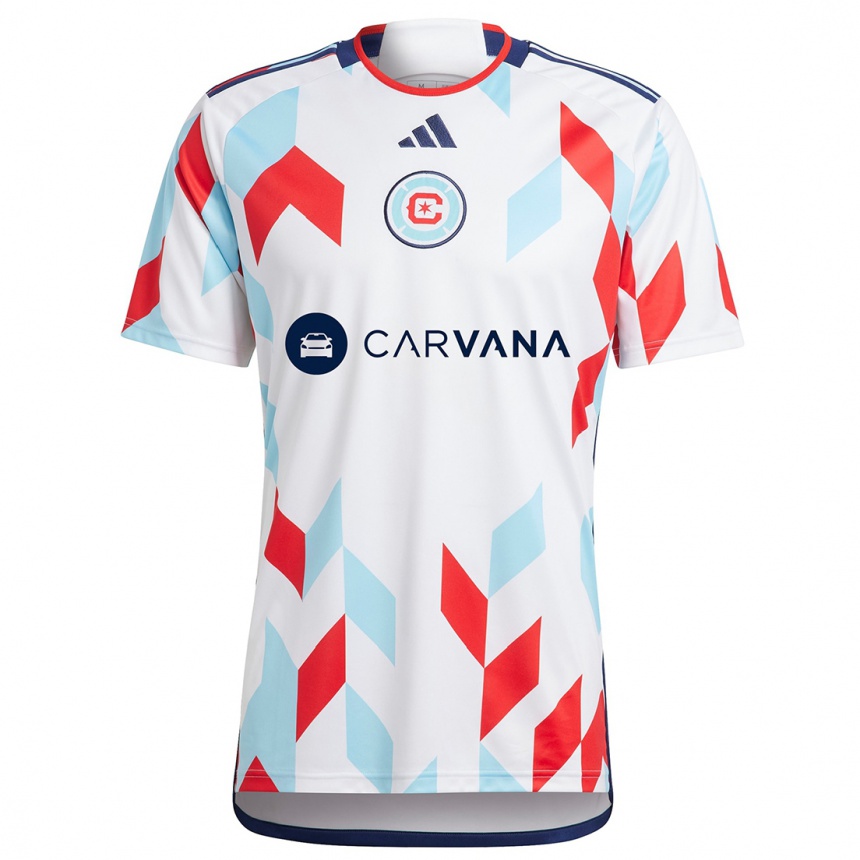 Kids Football Gastón Giménez #30 White Red Blue Away Jersey 2024/25 T-Shirt