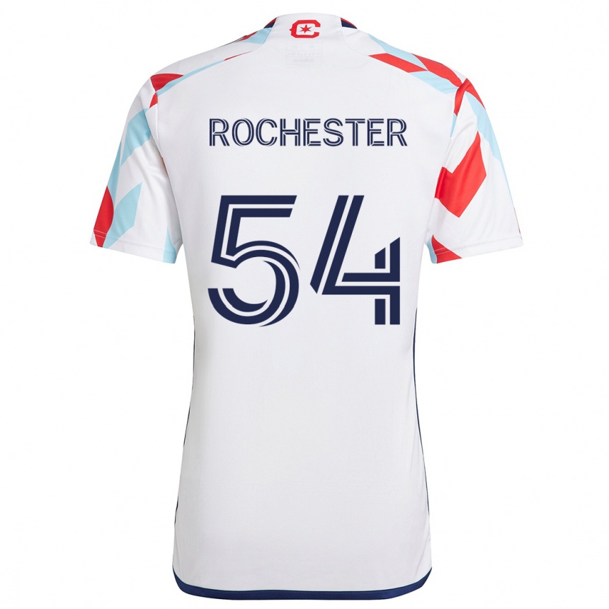 Kids Football Lamonth Rochester #54 White Red Blue Away Jersey 2024/25 T-Shirt