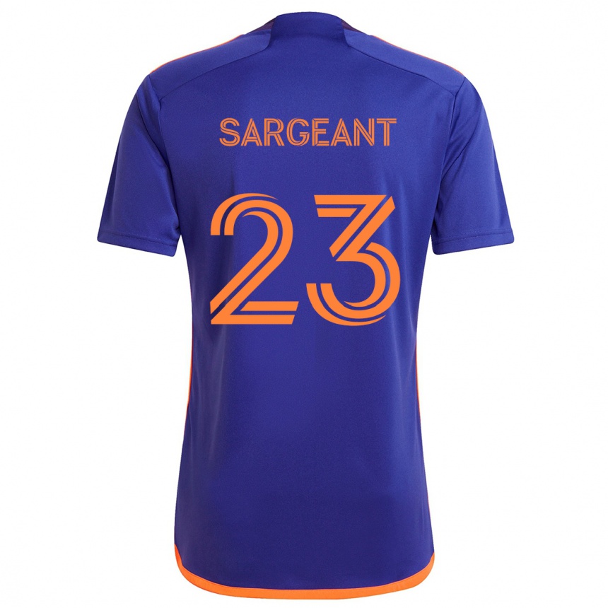 Kids Football Kieran Sargeant #23 Purple Orange Away Jersey 2024/25 T-Shirt