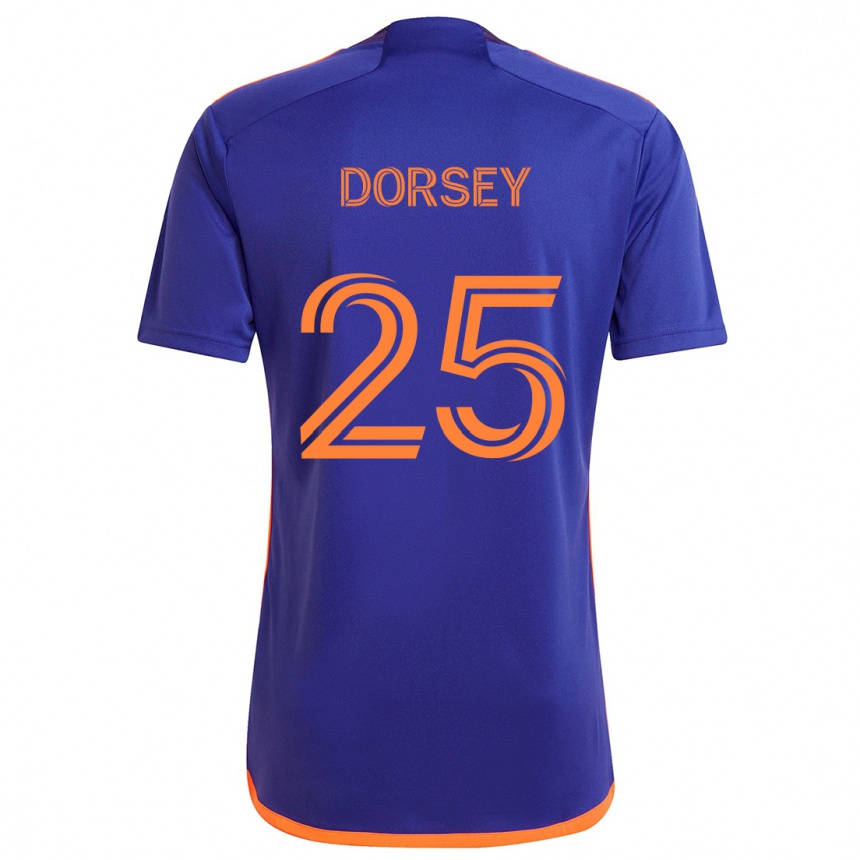 Kids Football Griffin Dorsey #25 Purple Orange Away Jersey 2024/25 T-Shirt