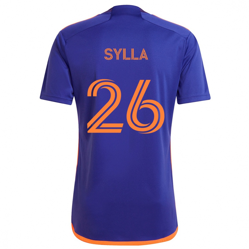 Kids Football Ousmane Sylla #26 Purple Orange Away Jersey 2024/25 T-Shirt