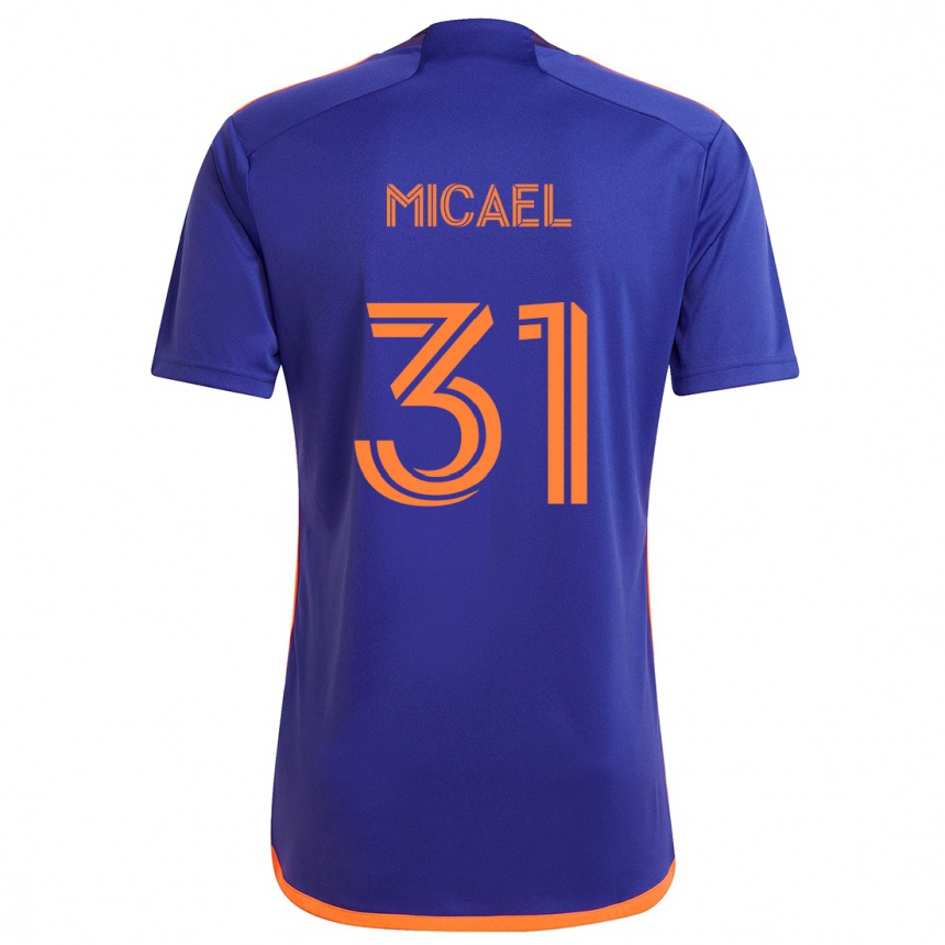 Kids Football Micael #31 Purple Orange Away Jersey 2024/25 T-Shirt