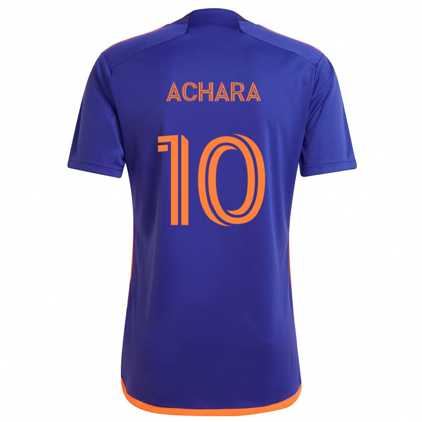 Kids Football Ifunanyachi Achara #10 Purple Orange Away Jersey 2024/25 T-Shirt