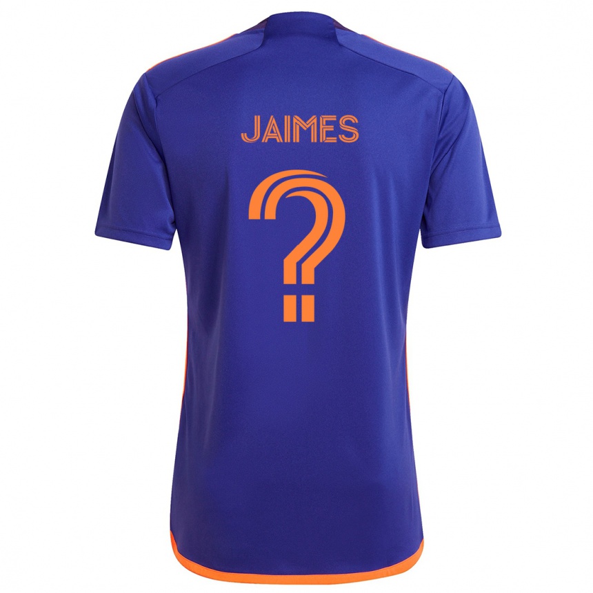 Kids Football Angel Jaimes #0 Purple Orange Away Jersey 2024/25 T-Shirt