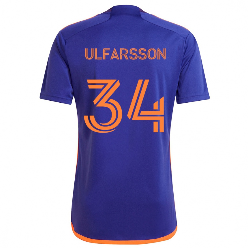 Kids Football Thor Úlfarsson #34 Purple Orange Away Jersey 2024/25 T-Shirt