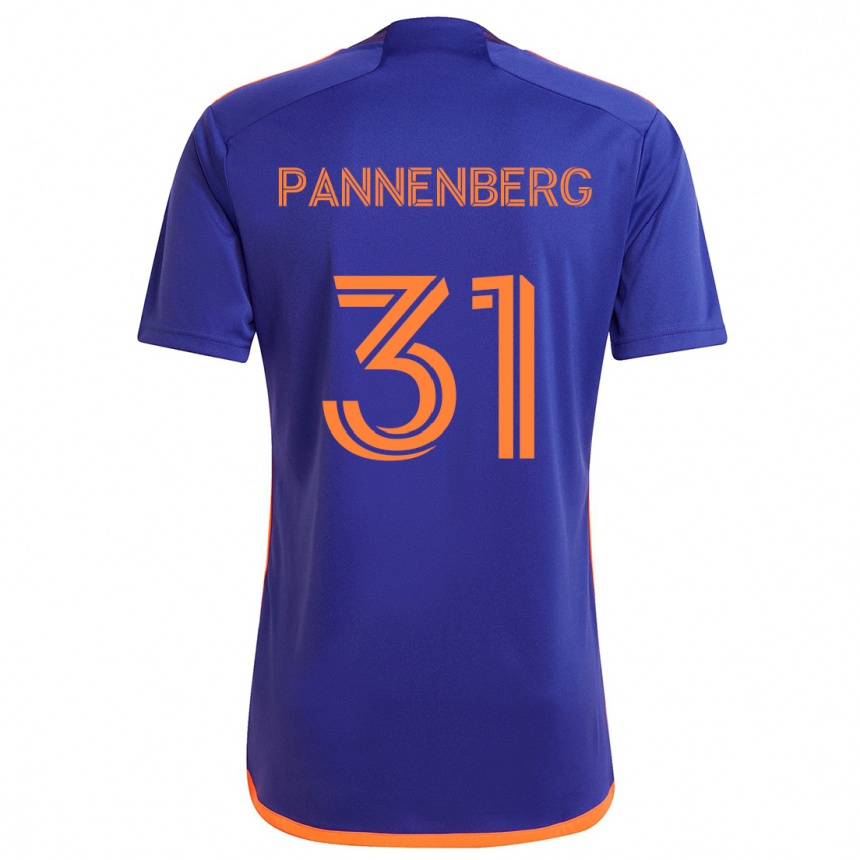 Kids Football Andrew Pannenberg #31 Purple Orange Away Jersey 2024/25 T-Shirt