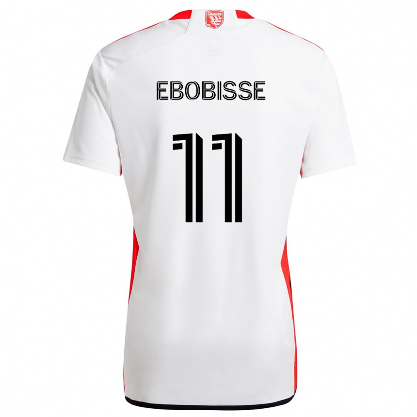 Kids Football Jeremy Ebobisse #11 White Red Away Jersey 2024/25 T-Shirt