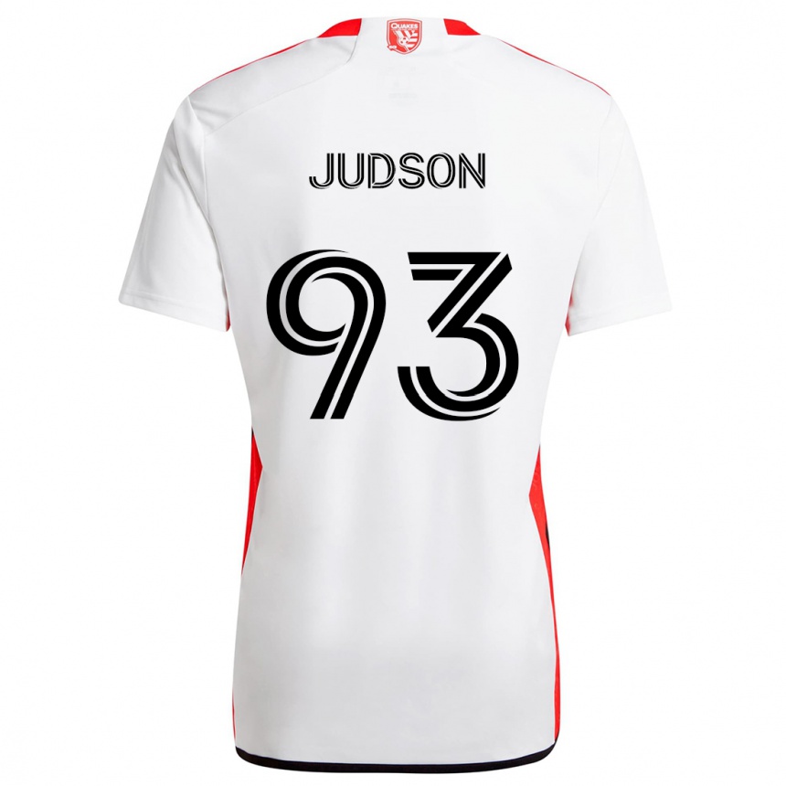 Kids Football Judson #93 White Red Away Jersey 2024/25 T-Shirt