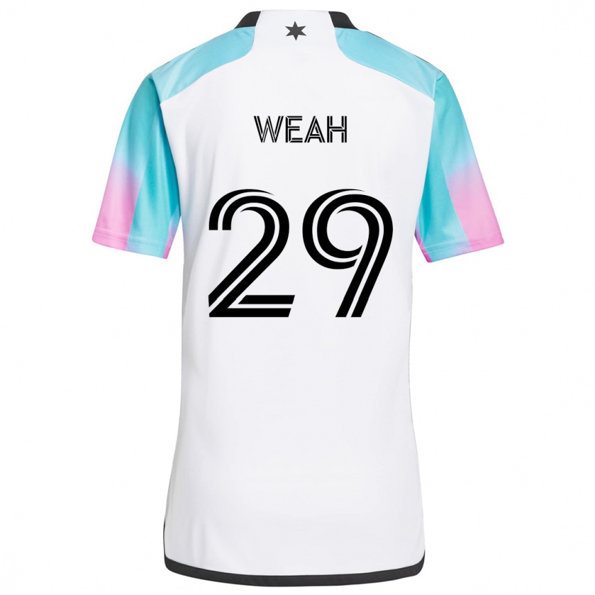 Kids Football Patrick Weah #29 White Blue Black Away Jersey 2024/25 T-Shirt