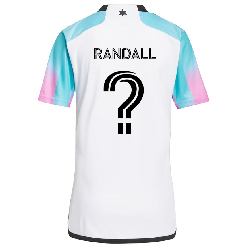 Kids Football Alisa Randall #0 White Blue Black Away Jersey 2024/25 T-Shirt