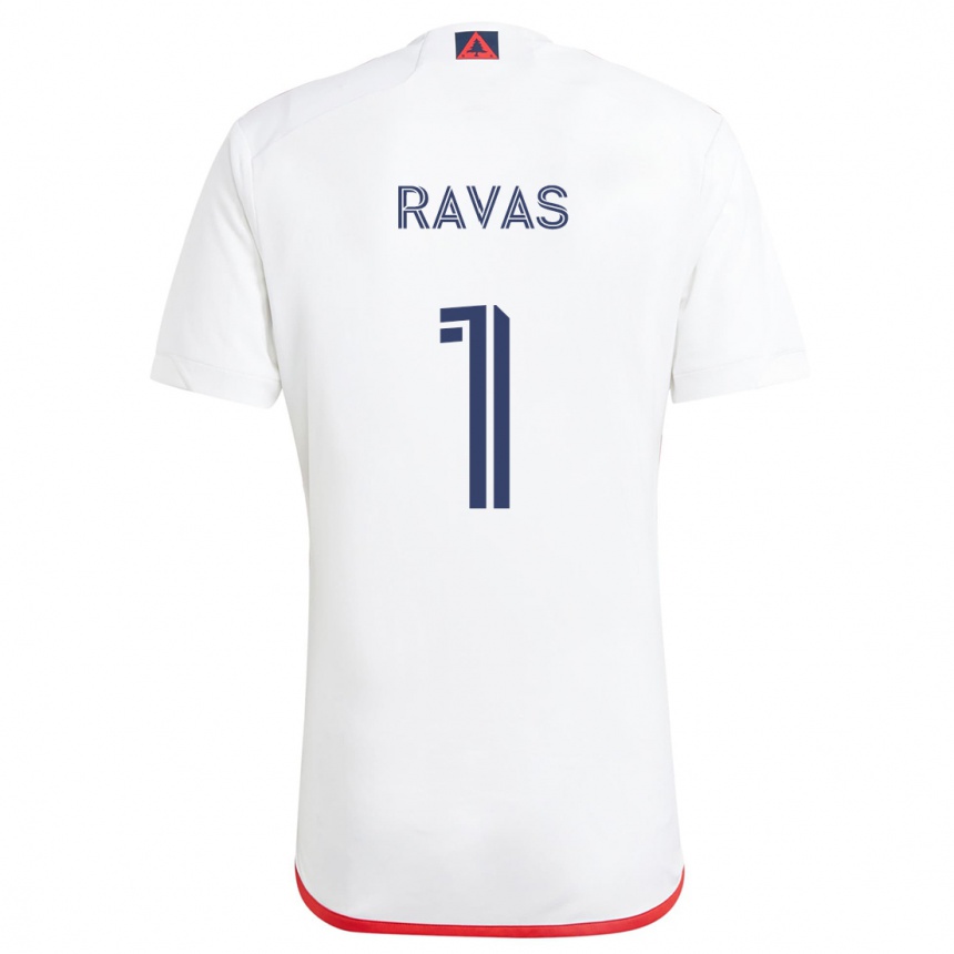 Kids Football Henrich Ravas #1 White Red Away Jersey 2024/25 T-Shirt