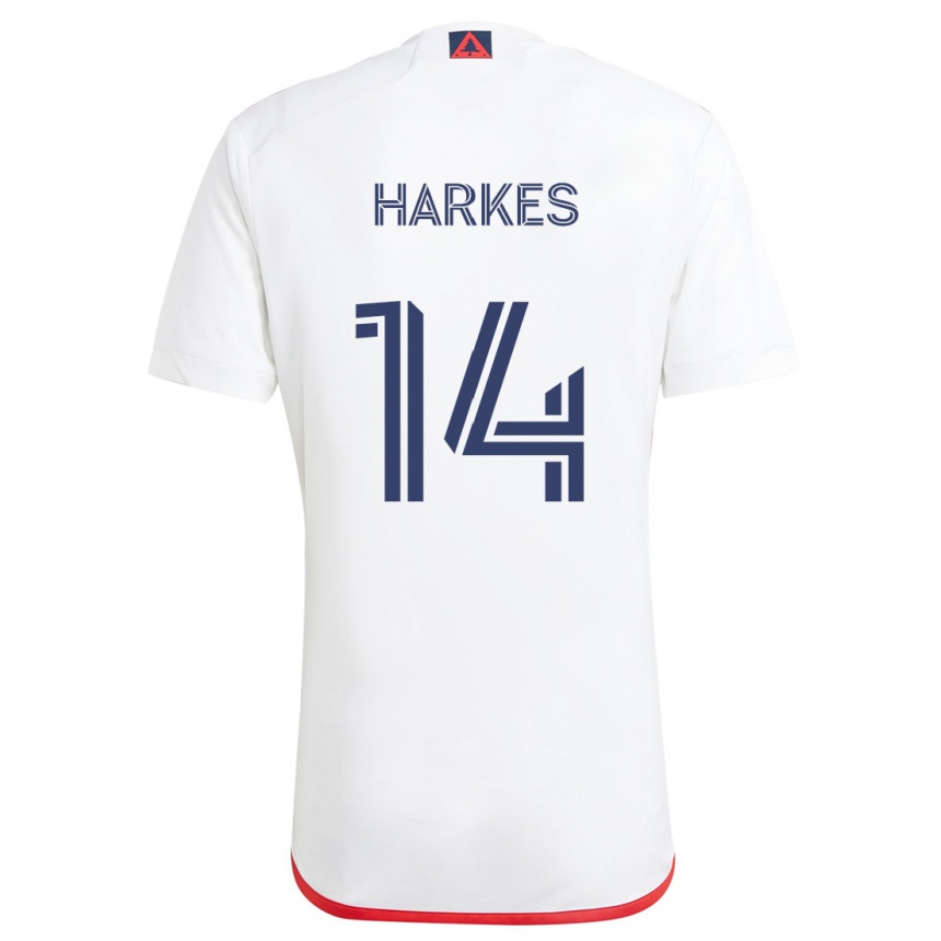 Kids Football Ian Harkes #14 White Red Away Jersey 2024/25 T-Shirt