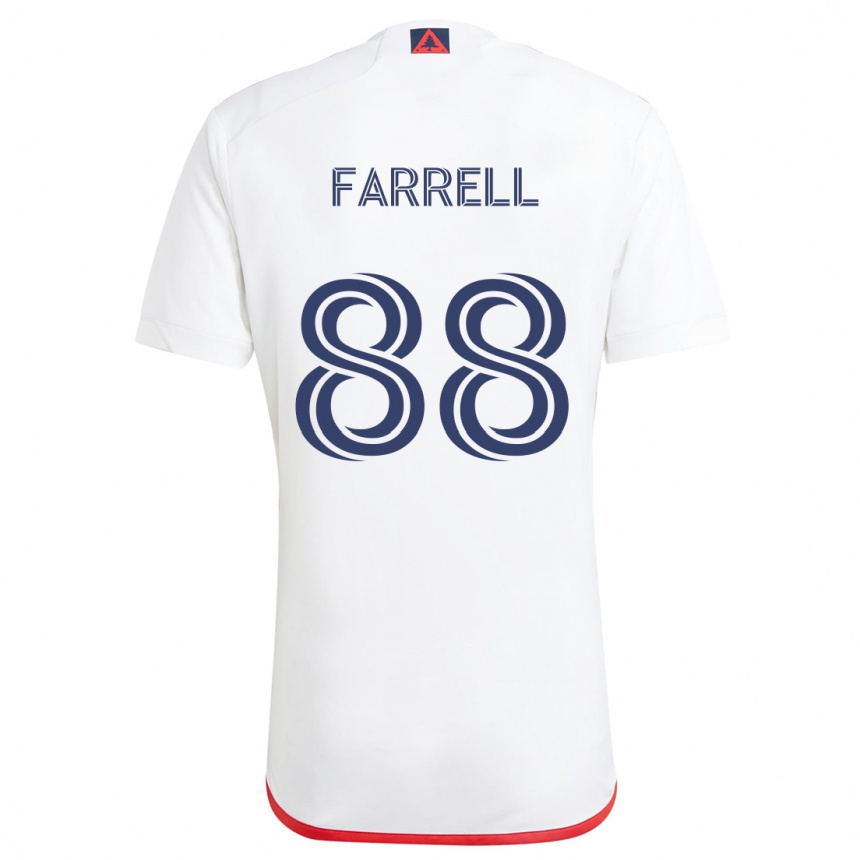 Kids Football Andrew Farrell #88 White Red Away Jersey 2024/25 T-Shirt