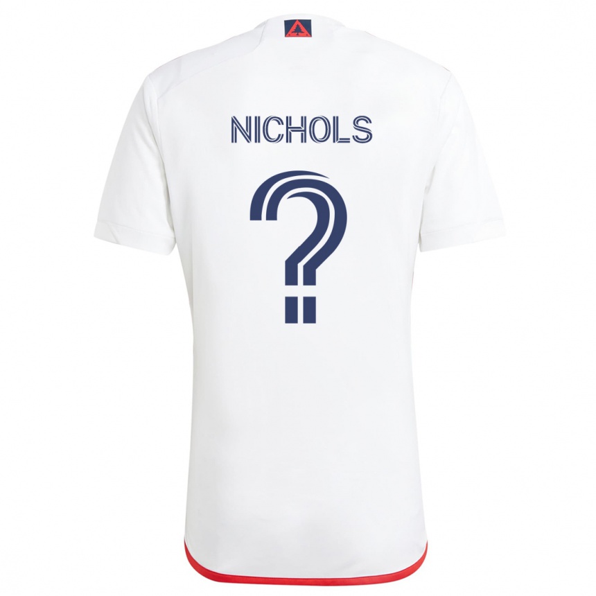 Kids Football Robert Nichols #0 White Red Away Jersey 2024/25 T-Shirt