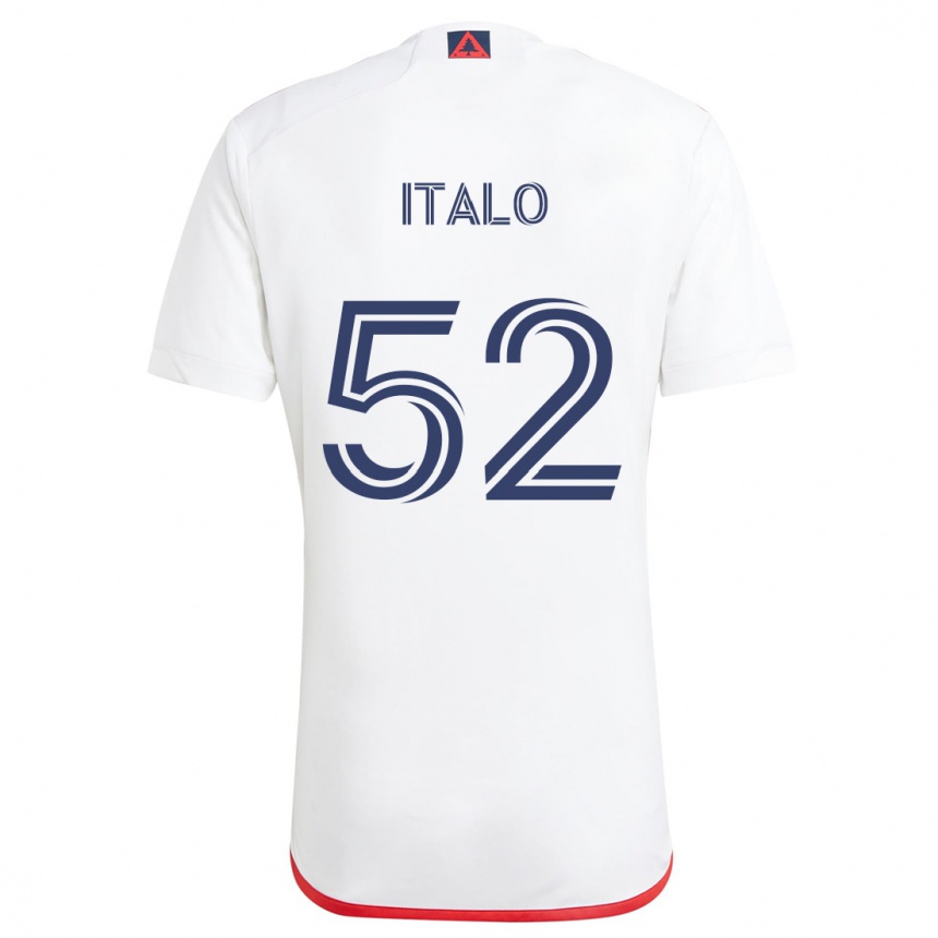 Kids Football Ítalo #52 White Red Away Jersey 2024/25 T-Shirt