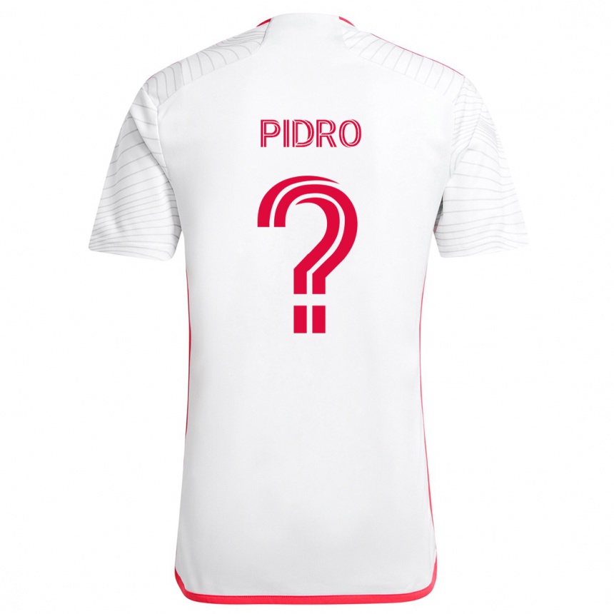 Kids Football Selmir Pidro #0 White Red Away Jersey 2024/25 T-Shirt