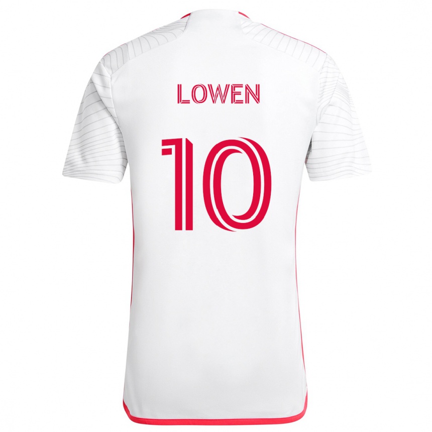 Kids Football Eduard Löwen #10 White Red Away Jersey 2024/25 T-Shirt