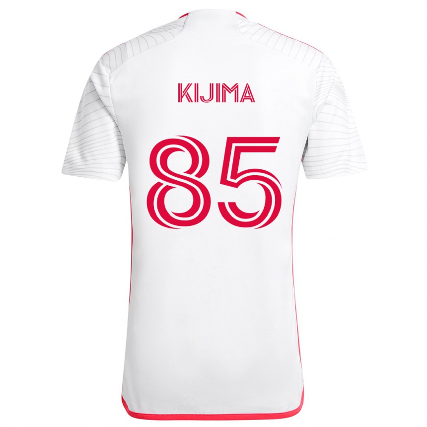 Kids Football Hosei Kijima #85 White Red Away Jersey 2024/25 T-Shirt