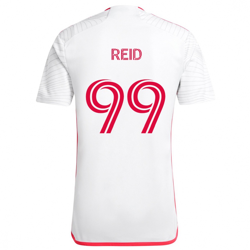 Kids Football Jayden Reid #99 White Red Away Jersey 2024/25 T-Shirt