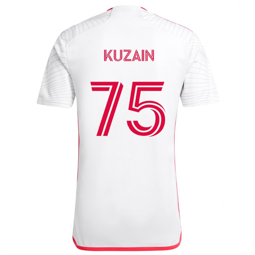 Kids Football Wan Kuzain #75 White Red Away Jersey 2024/25 T-Shirt