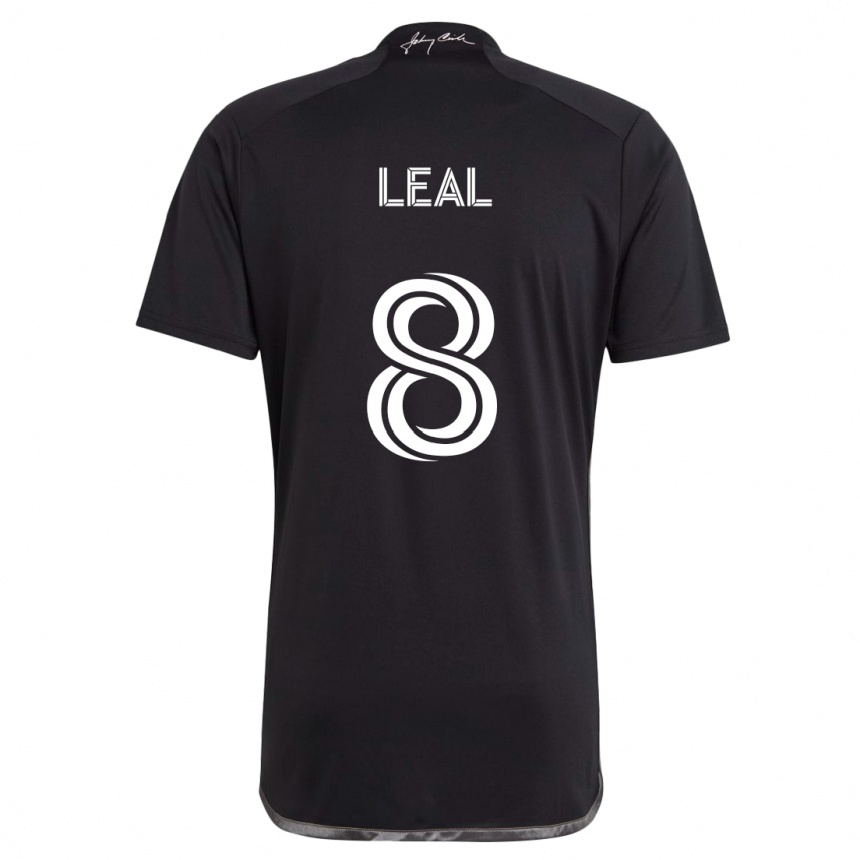 Kids Football Randall Leal #8 Black Away Jersey 2024/25 T-Shirt