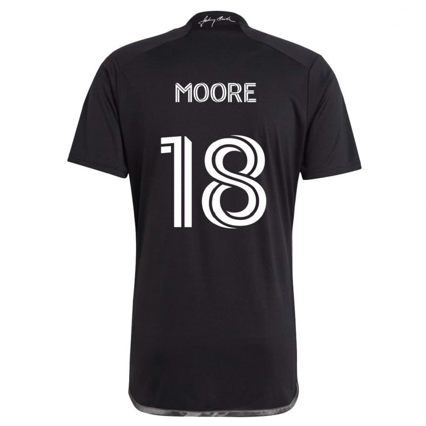 Kids Football Shaq Moore #18 Black Away Jersey 2024/25 T-Shirt