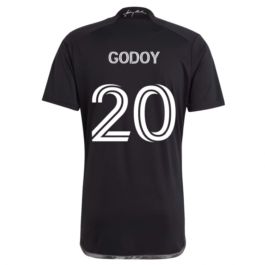 Kids Football Aníbal Godoy #20 Black Away Jersey 2024/25 T-Shirt