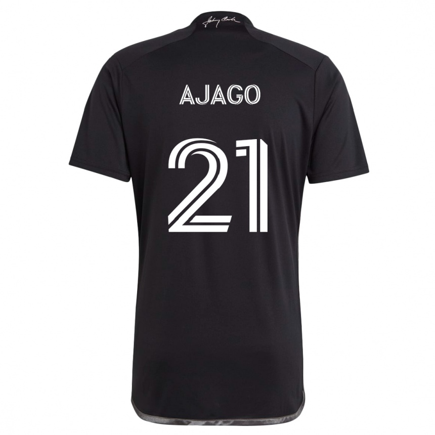 Kids Football Forster Ajago #21 Black Away Jersey 2024/25 T-Shirt