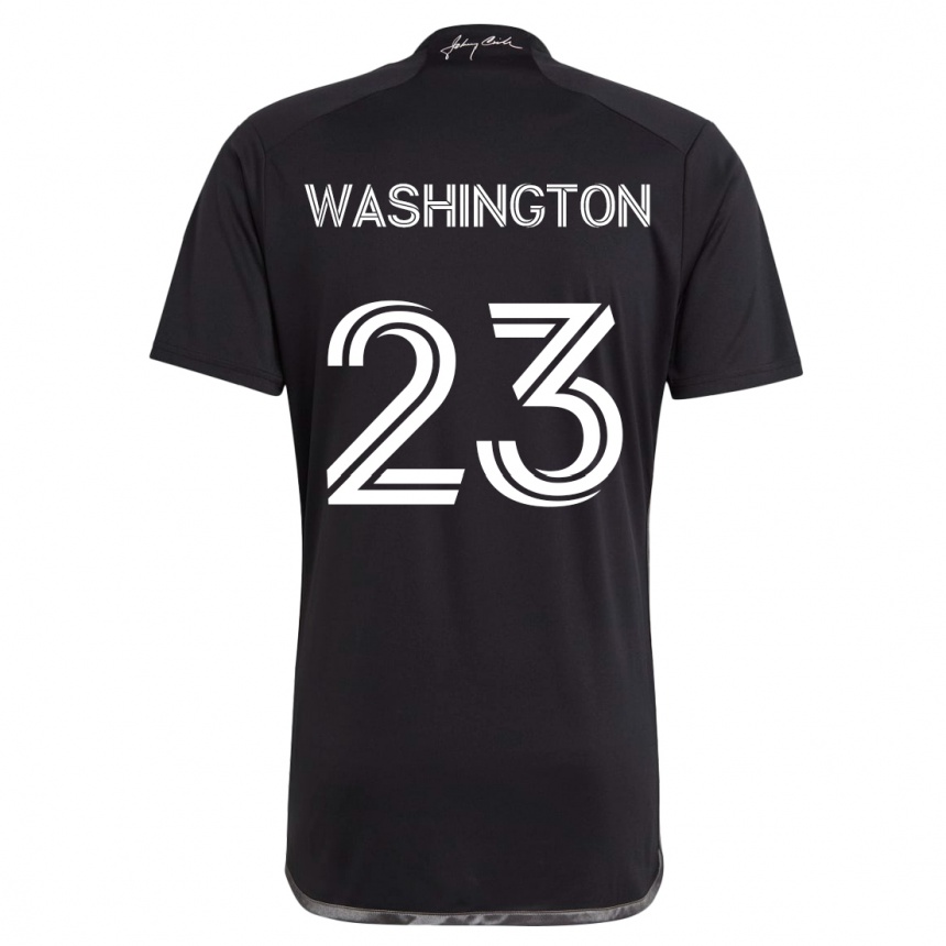 Kids Football Taylor Washington #23 Black Away Jersey 2024/25 T-Shirt