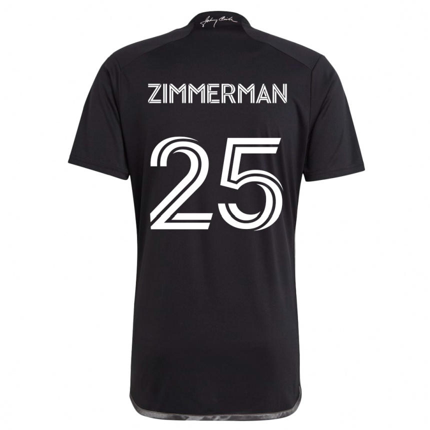 Kids Football Walker Zimmerman #25 Black Away Jersey 2024/25 T-Shirt