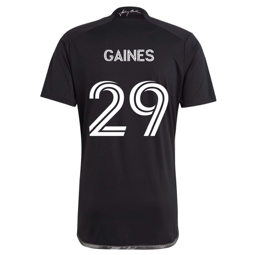 Kids Football Julian Gaines #29 Black Away Jersey 2024/25 T-Shirt