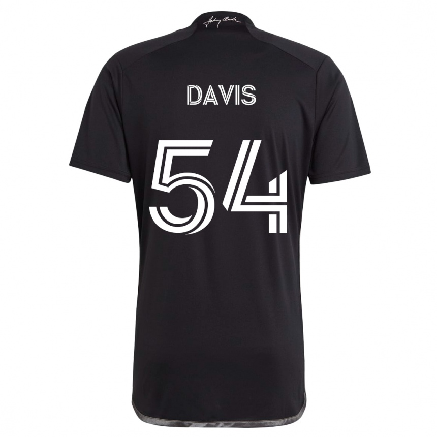 Kids Football Sean Davis #54 Black Away Jersey 2024/25 T-Shirt