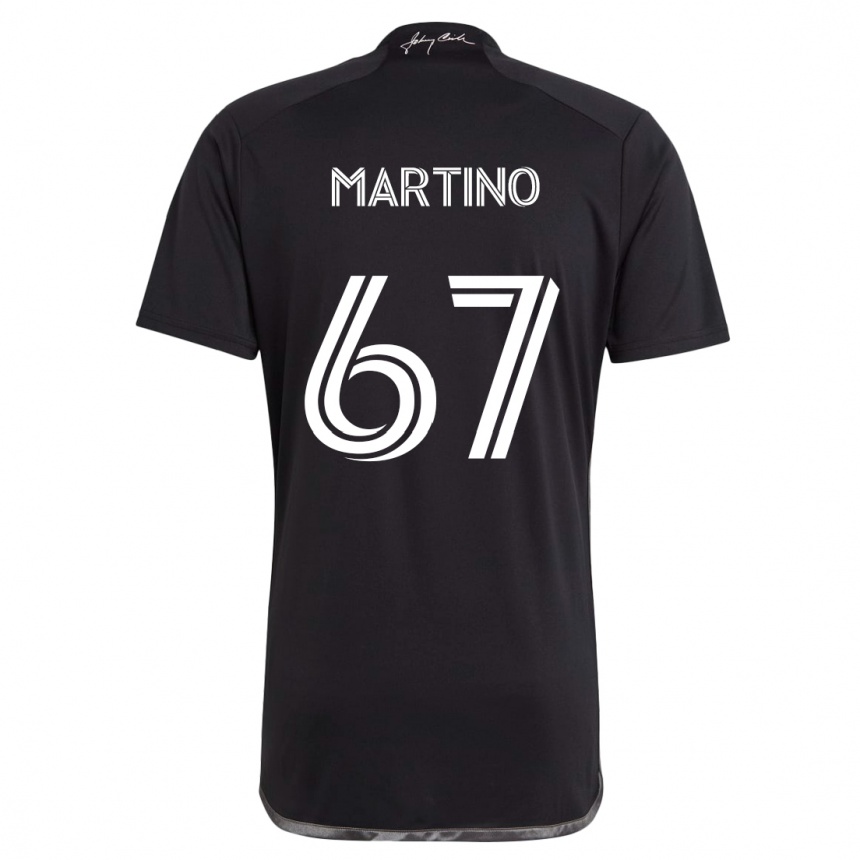 Kids Football Ben Martino #67 Black Away Jersey 2024/25 T-Shirt