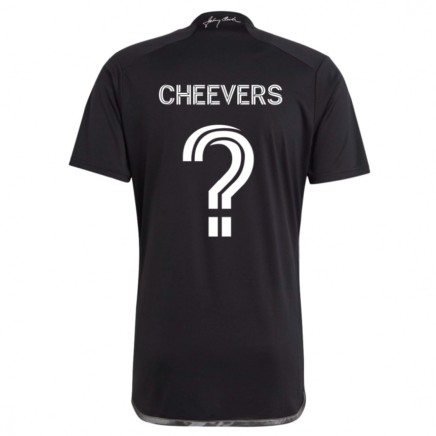 Kids Football Scott Cheevers #0 Black Away Jersey 2024/25 T-Shirt