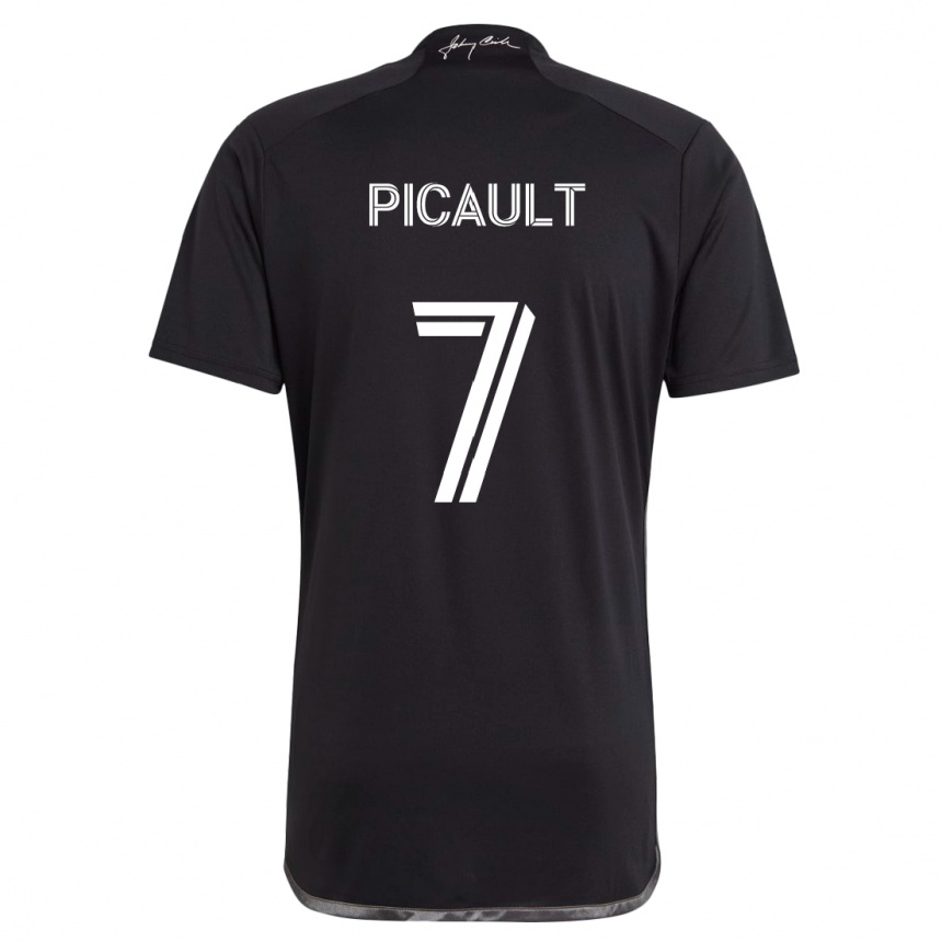 Kids Football Fafà Picault #7 Black Away Jersey 2024/25 T-Shirt