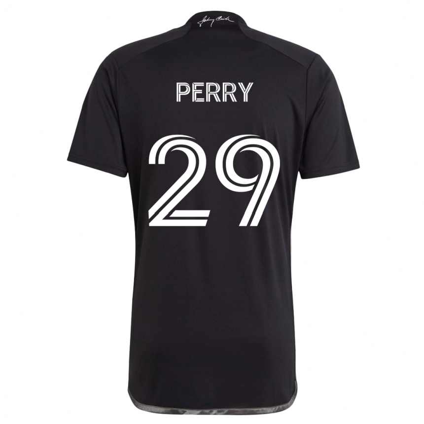 Kids Football Nebiyou Perry #29 Black Away Jersey 2024/25 T-Shirt