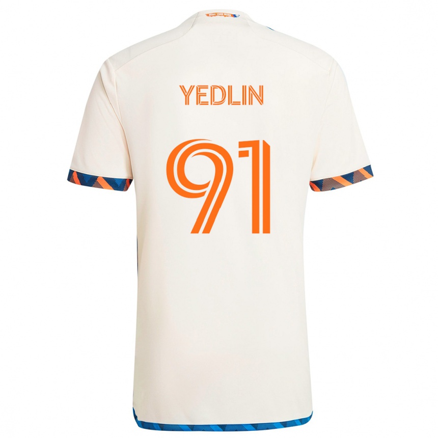 Kids Football Deandre Yedlin #91 White Orange Away Jersey 2024/25 T-Shirt