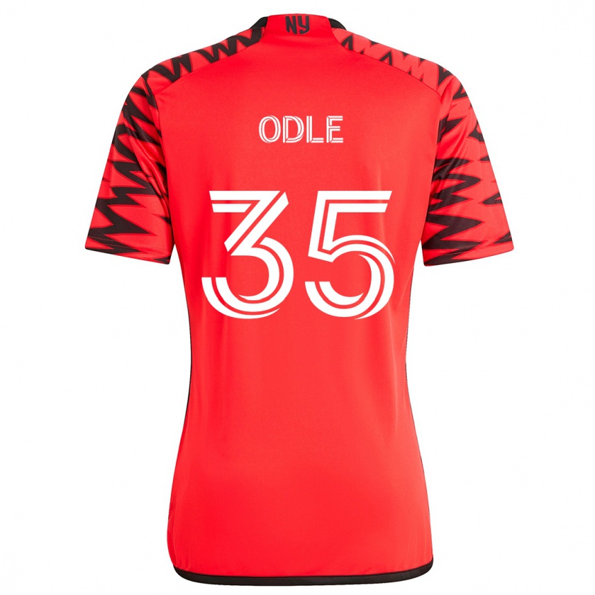 Kids Football Dallas Odle #35 Red Black White Away Jersey 2024/25 T-Shirt