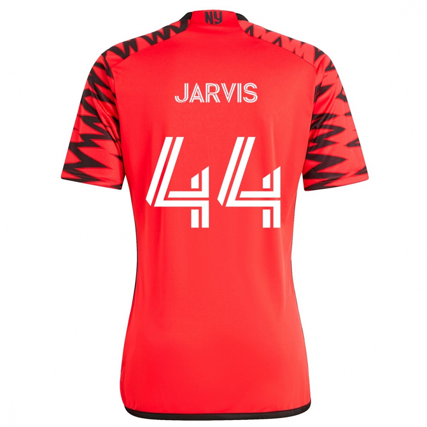 Kids Football Aiden Jarvis #44 Red Black White Away Jersey 2024/25 T-Shirt