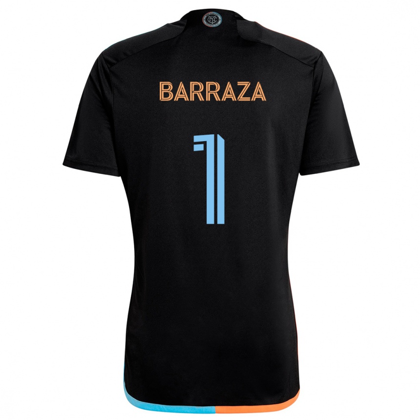 Kids Football Luis Barraza #1 Black Orange Blue Away Jersey 2024/25 T-Shirt