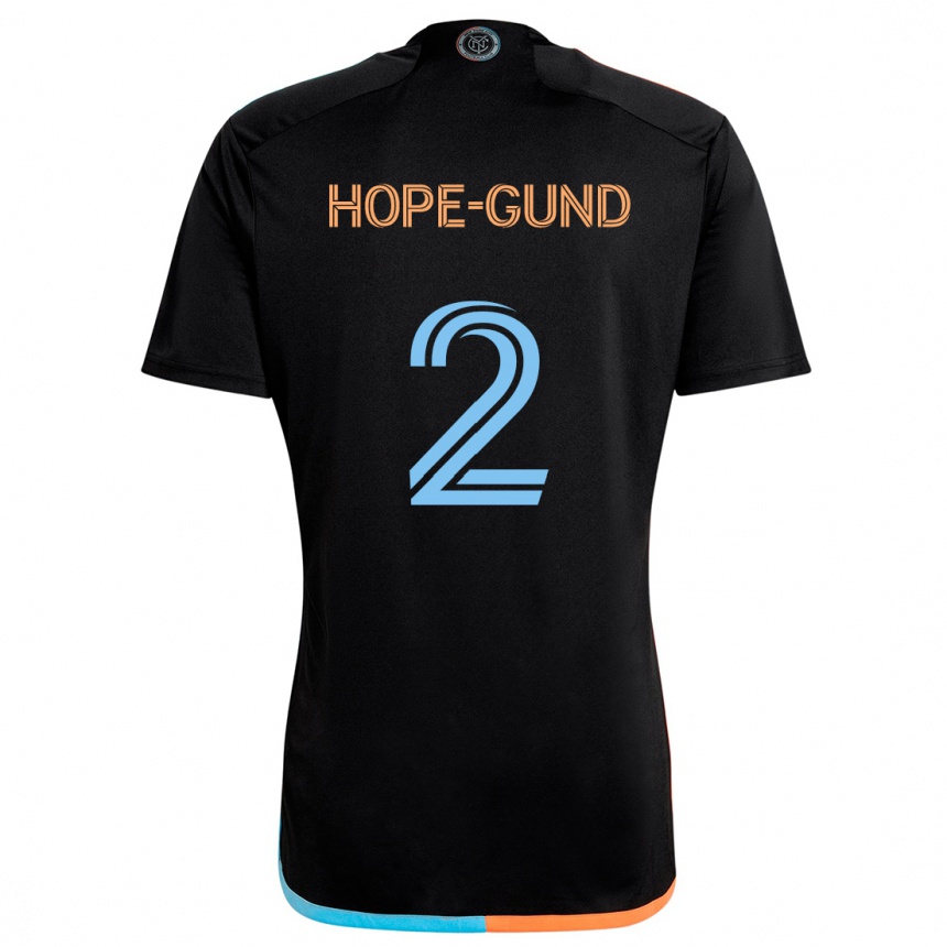 Kids Football Rio Hope-Gund #2 Black Orange Blue Away Jersey 2024/25 T-Shirt