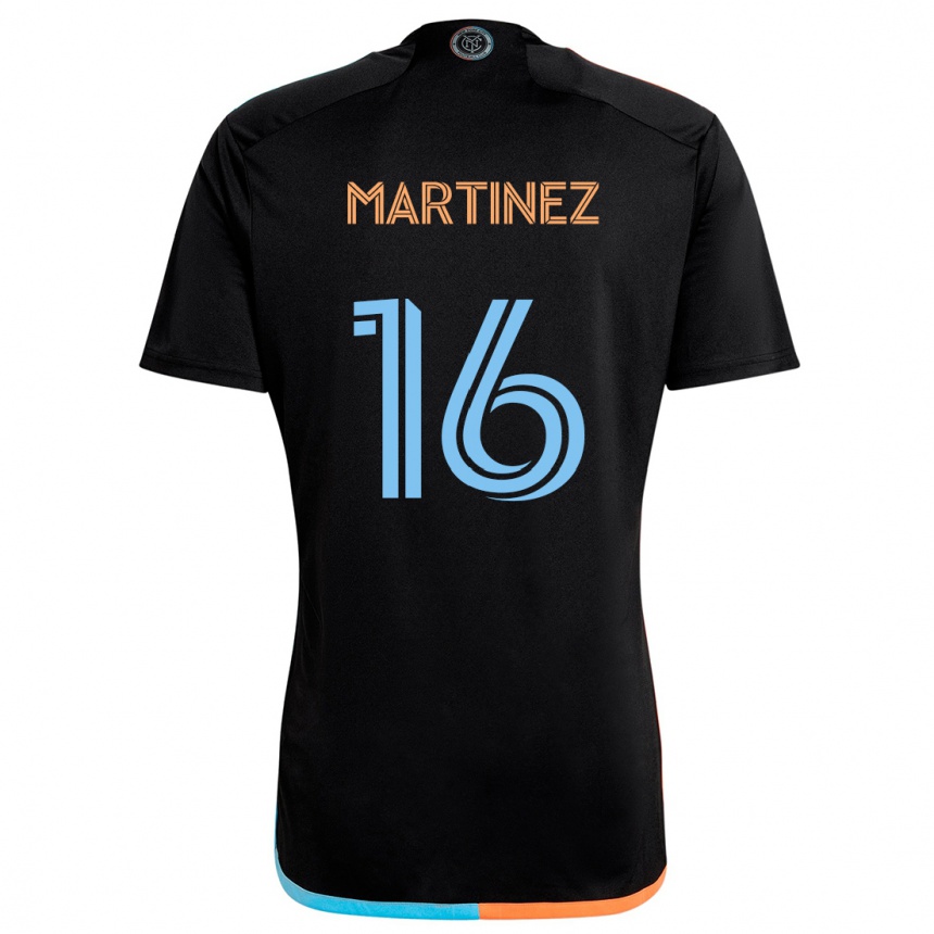 Kids Football Alonso Martínez #16 Black Orange Blue Away Jersey 2024/25 T-Shirt