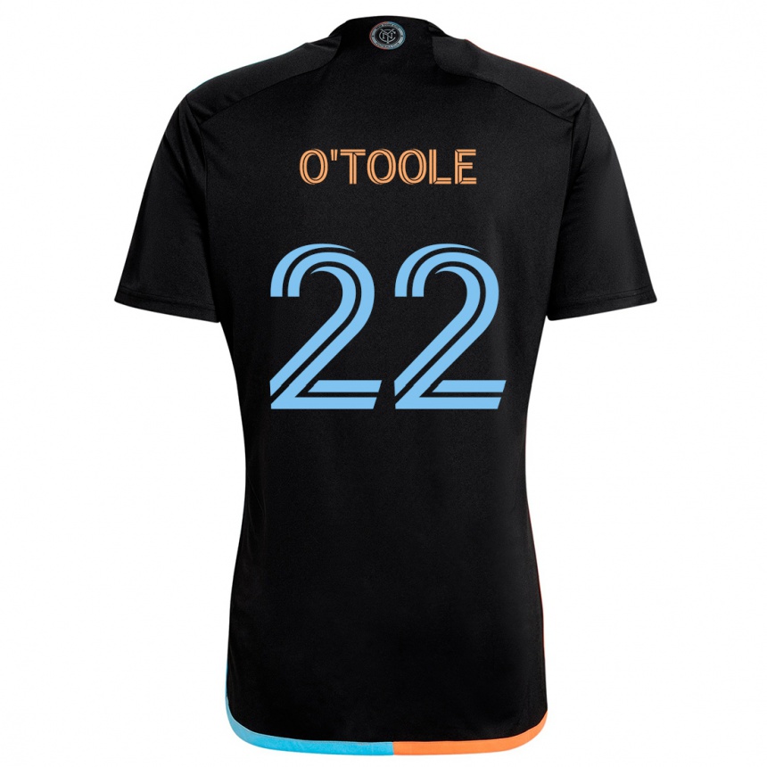 Kids Football Kevin O'toole #22 Black Orange Blue Away Jersey 2024/25 T-Shirt