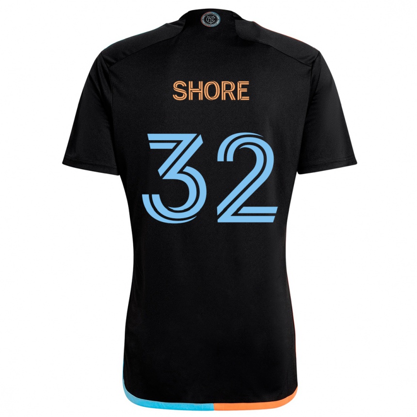 Kids Football Jonathan Shore #32 Black Orange Blue Away Jersey 2024/25 T-Shirt