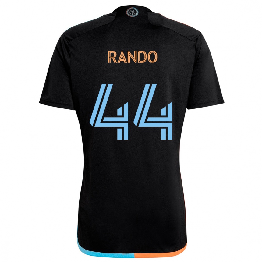 Kids Football Alex Rando #44 Black Orange Blue Away Jersey 2024/25 T-Shirt