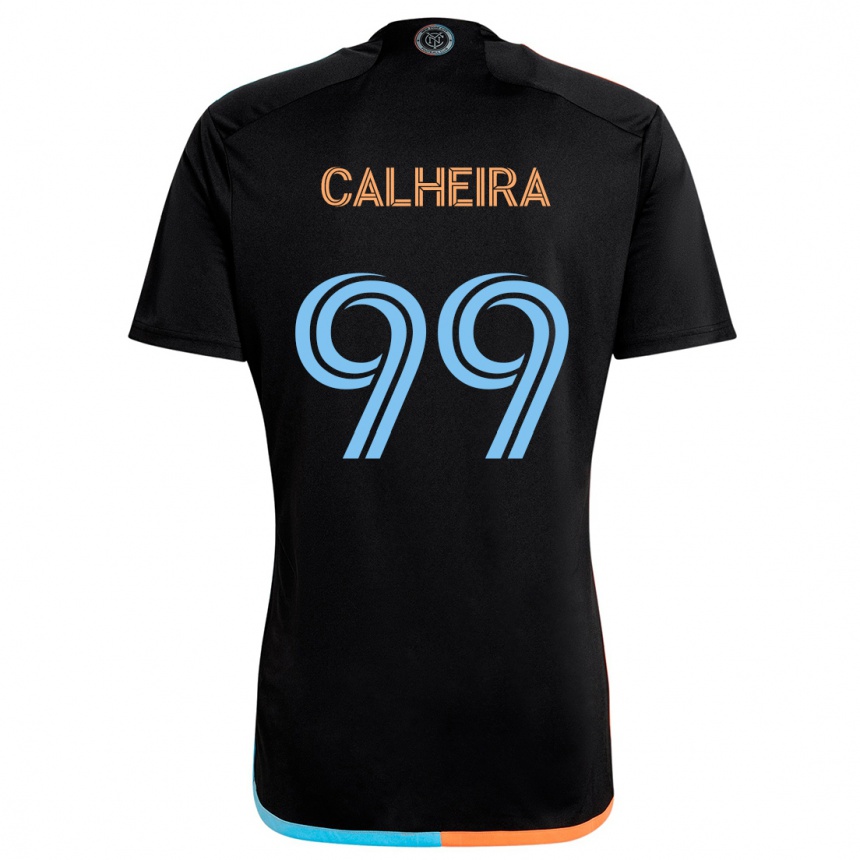 Kids Football Taylor Calheira #99 Black Orange Blue Away Jersey 2024/25 T-Shirt