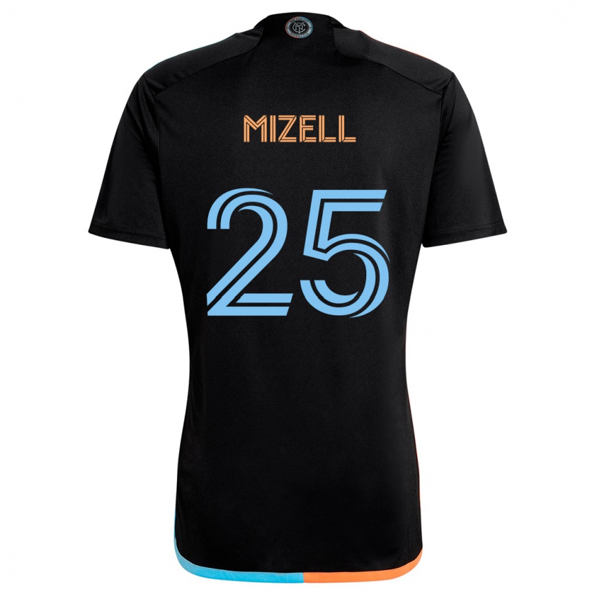 Kids Football Cody Mizell #25 Black Orange Blue Away Jersey 2024/25 T-Shirt