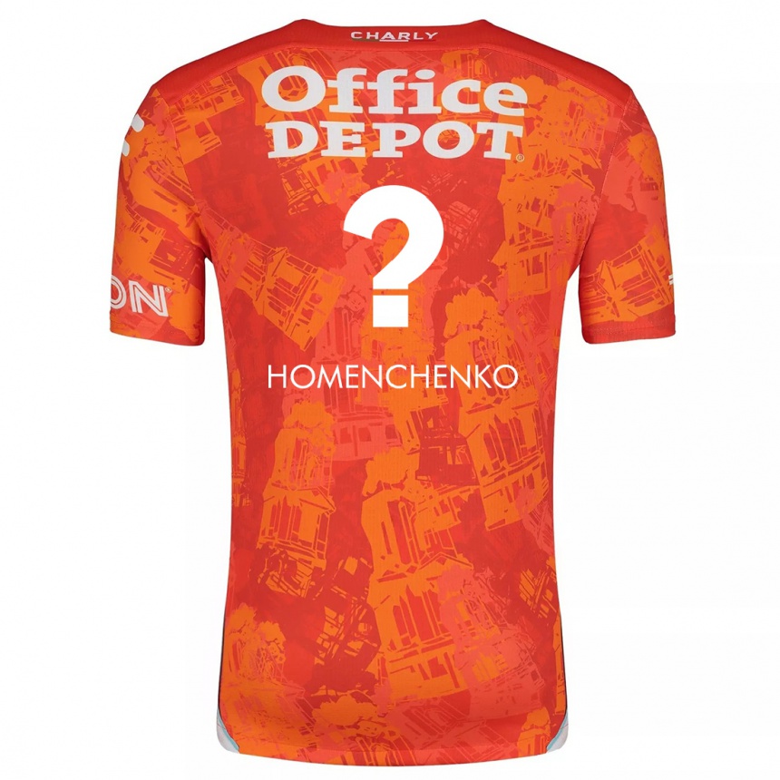 Kids Football Santiago Homenchenko #0 Orange White Away Jersey 2024/25 T-Shirt