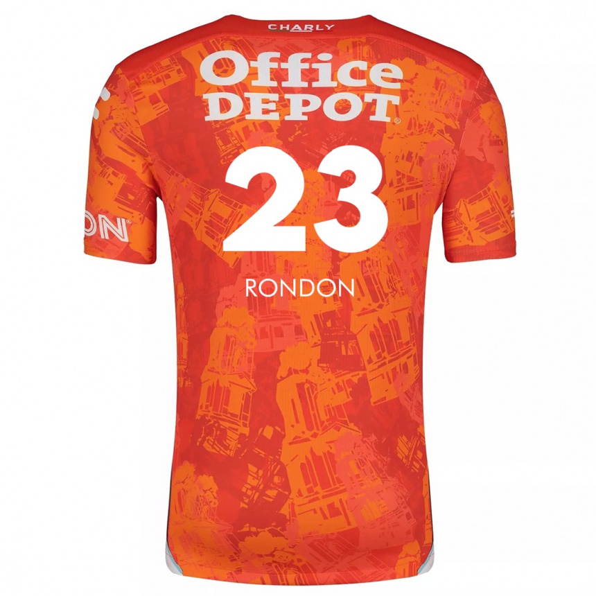 Kids Football Salomón Rondón #23 Orange White Away Jersey 2024/25 T-Shirt