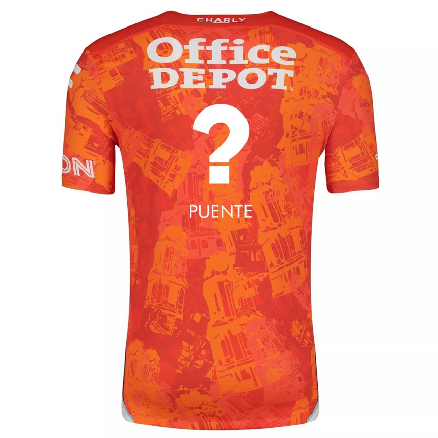 Kids Football Luis Puente #0 Orange White Away Jersey 2024/25 T-Shirt